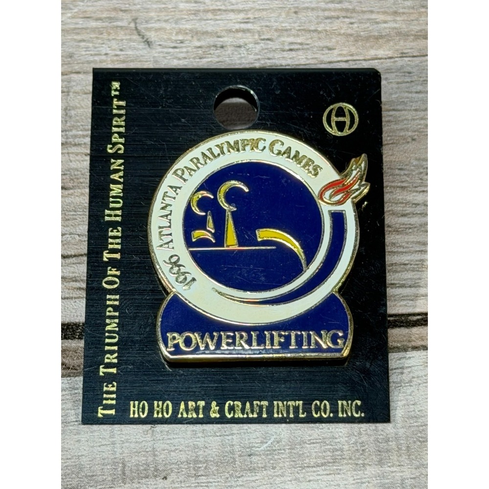 Vintage 1996 Atlanta Paralympic Games‎ Powerlifting Pin
